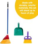 Schylling Children's Broom Set - Kids Pretend Play Cleaning Kit - Includes Broom. Dustpan. and Brush - Ages 3 and Up