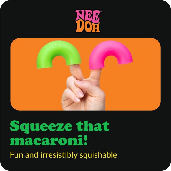 NeeDoh Mac - Squeeze - 4 Squishy Noodles - Assorted