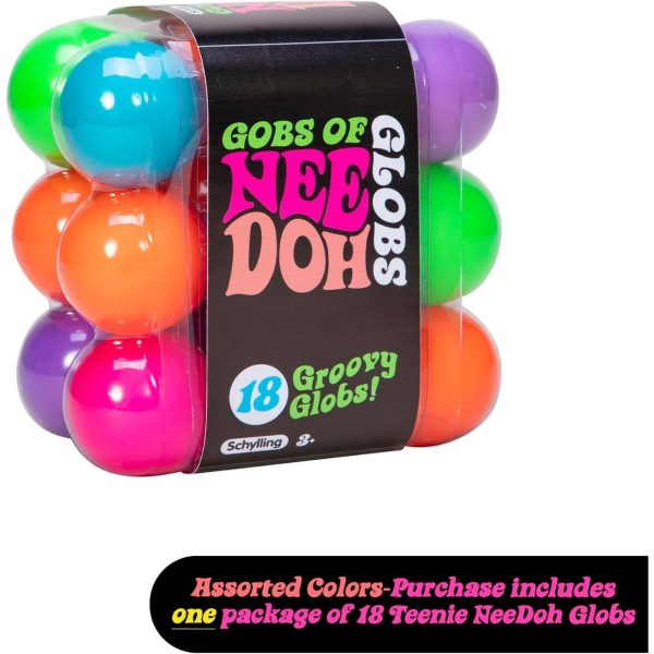 NeeDoh Teenie Globs - Mini Sensory Balls - 18 Pack
