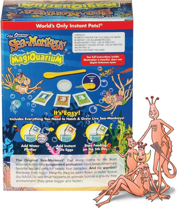 Sea-Monkeys Magiquarium - World's Easiest. No-Mess Pet - Grow Your Own Pet in a Light-Up Aquarium - Ages 6 and Up - One Kit